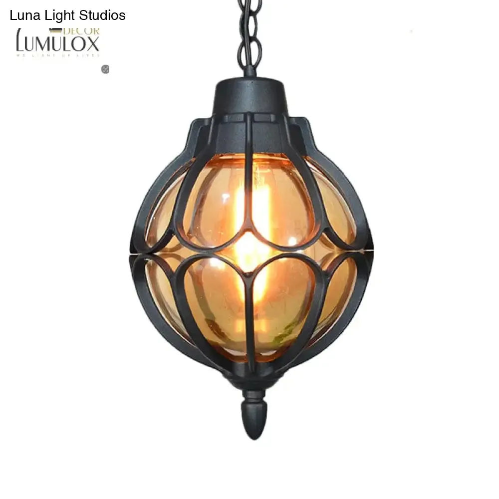 Vintage style Orb Pendant Lamp Suspension Lamp in Black/Bronze/Gold