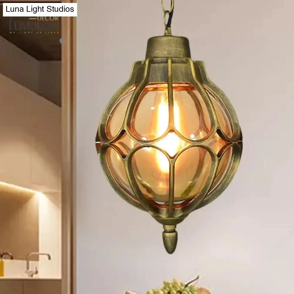Vintage style Orb Pendant Lamp Suspension Lamp in Black/Bronze/Gold