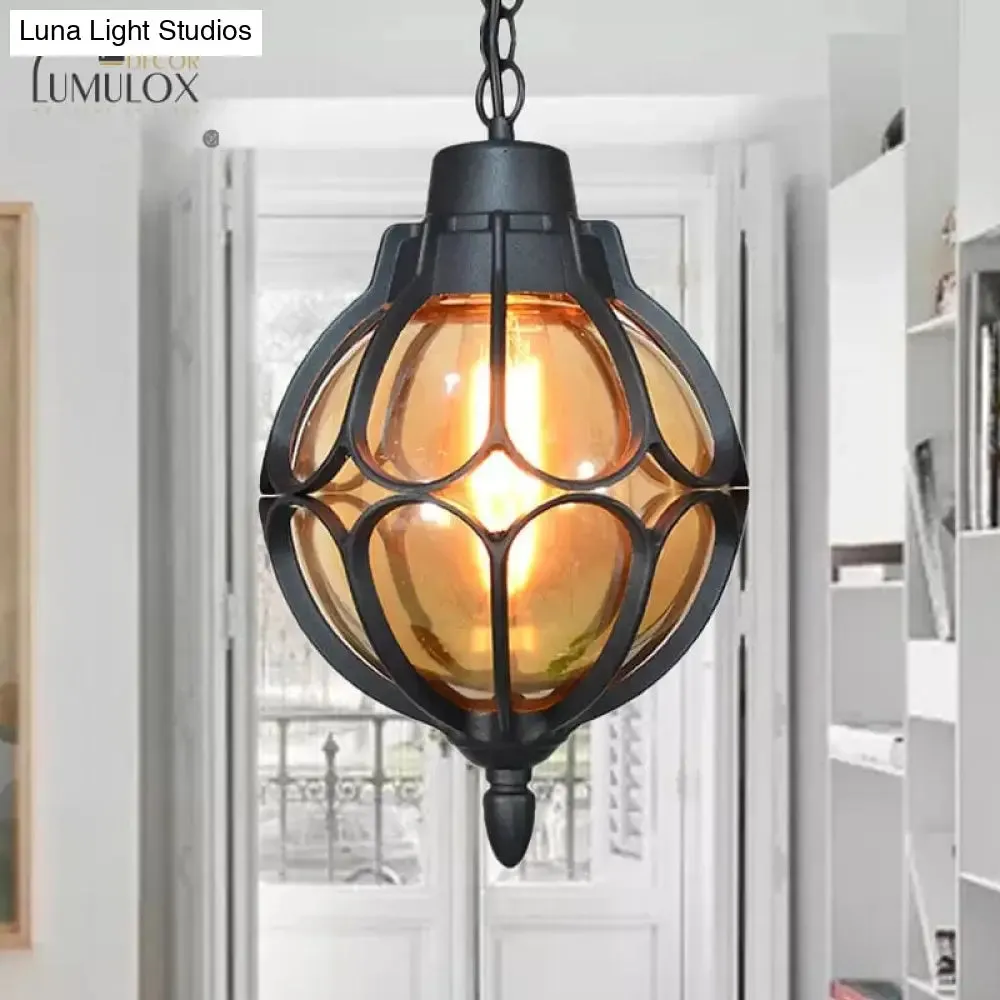 Vintage style Orb Pendant Lamp Suspension Lamp in Black/Bronze/Gold