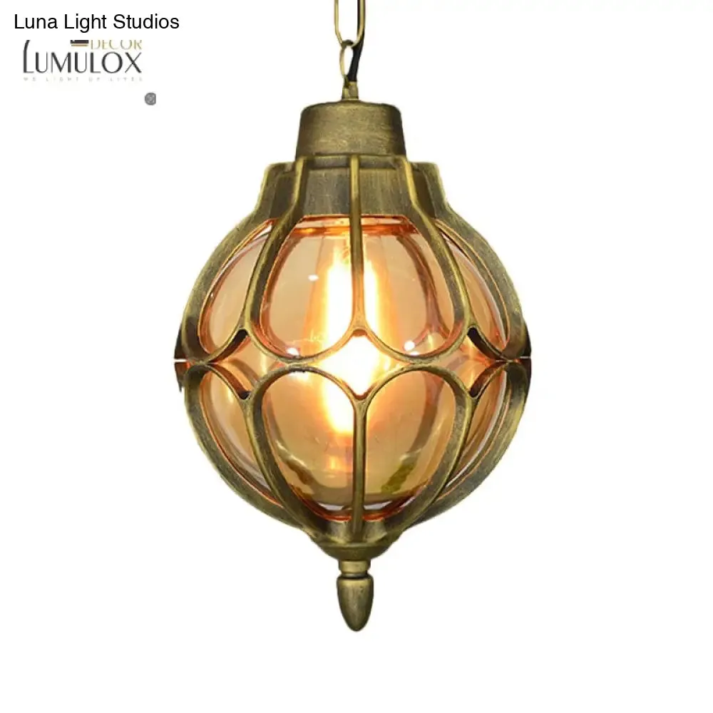 Vintage style Orb Pendant Lamp Suspension Lamp in Black/Bronze/Gold