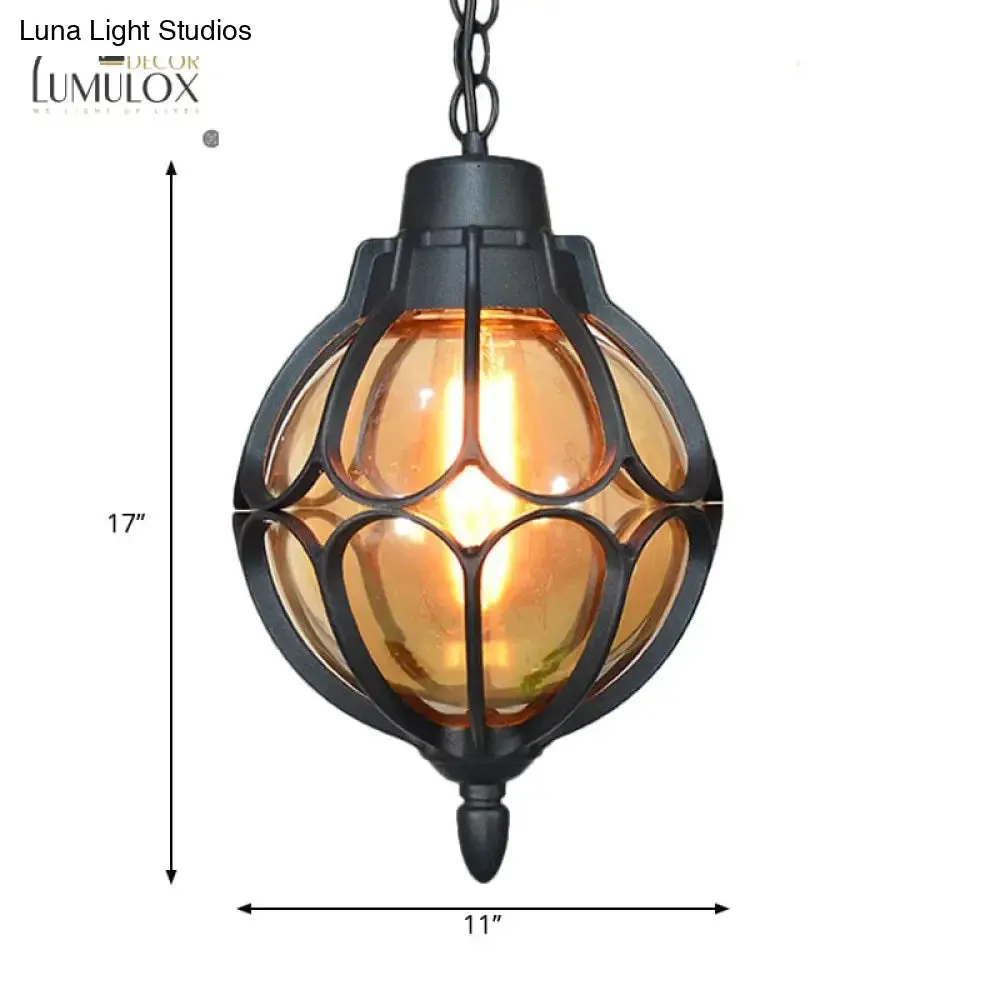 Vintage style Orb Pendant Lamp Suspension Lamp in Black/Bronze/Gold