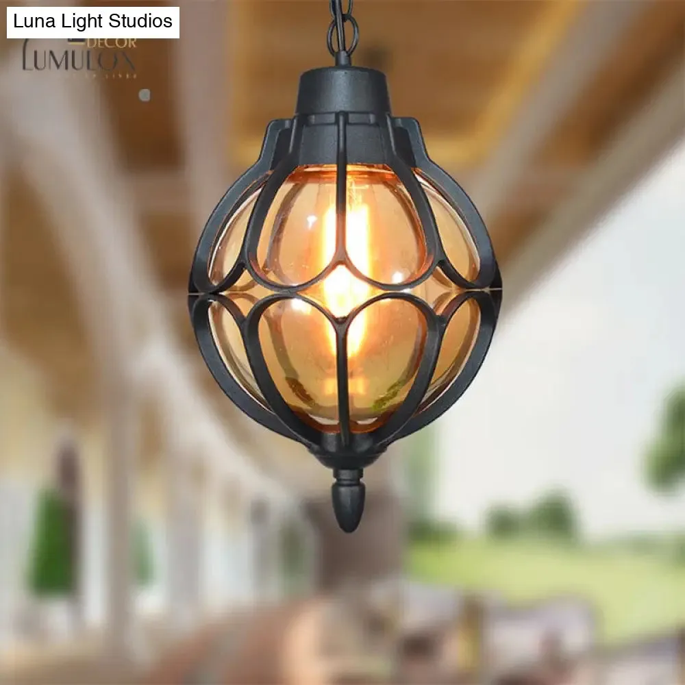 Vintage style Orb Pendant Lamp Suspension Lamp in Black/Bronze/Gold