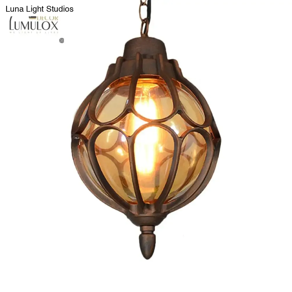 Vintage style Orb Pendant Lamp Suspension Lamp in Black/Bronze/Gold
