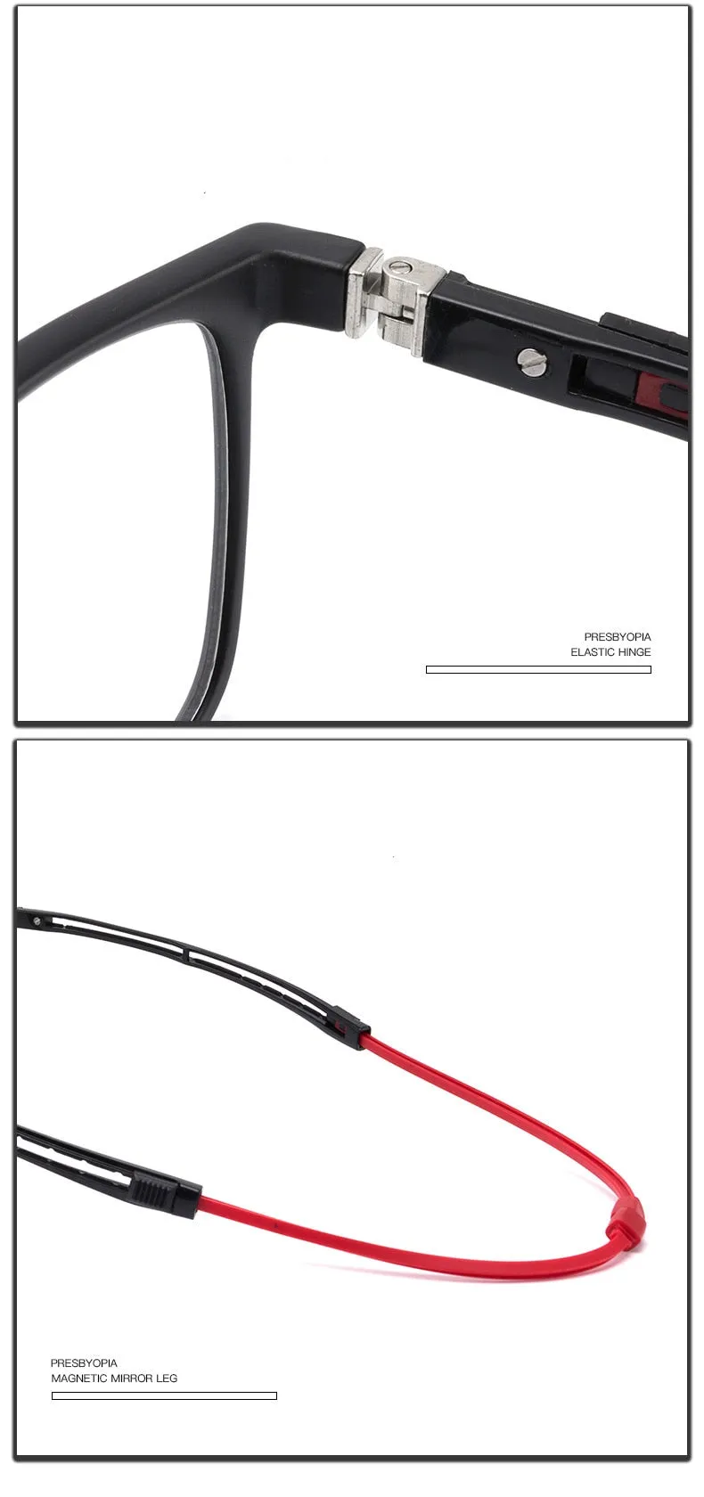 Yimaruili Unisex Full Rim Acrylic Frame Presbyopic Reading Glasses Anti Blue Light Lenses TR809-2