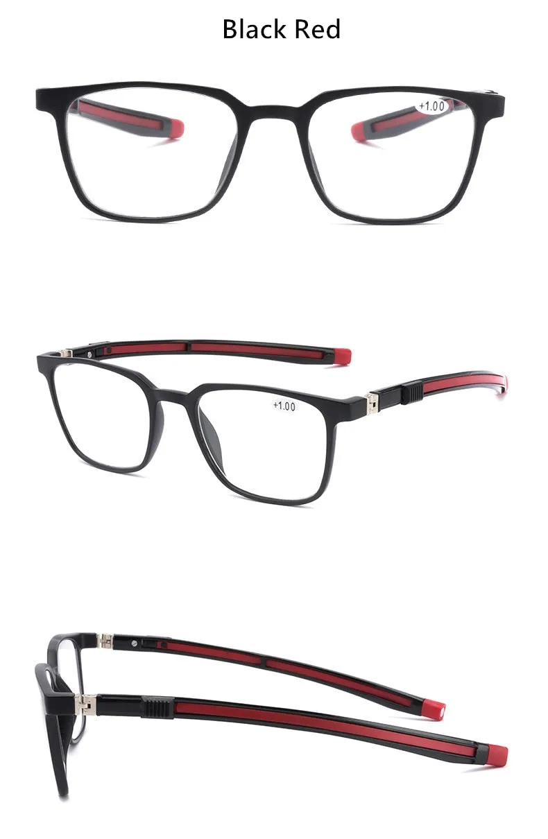 Yimaruili Unisex Full Rim Acrylic Frame Presbyopic Reading Glasses Anti Blue Light Lenses TR809-2