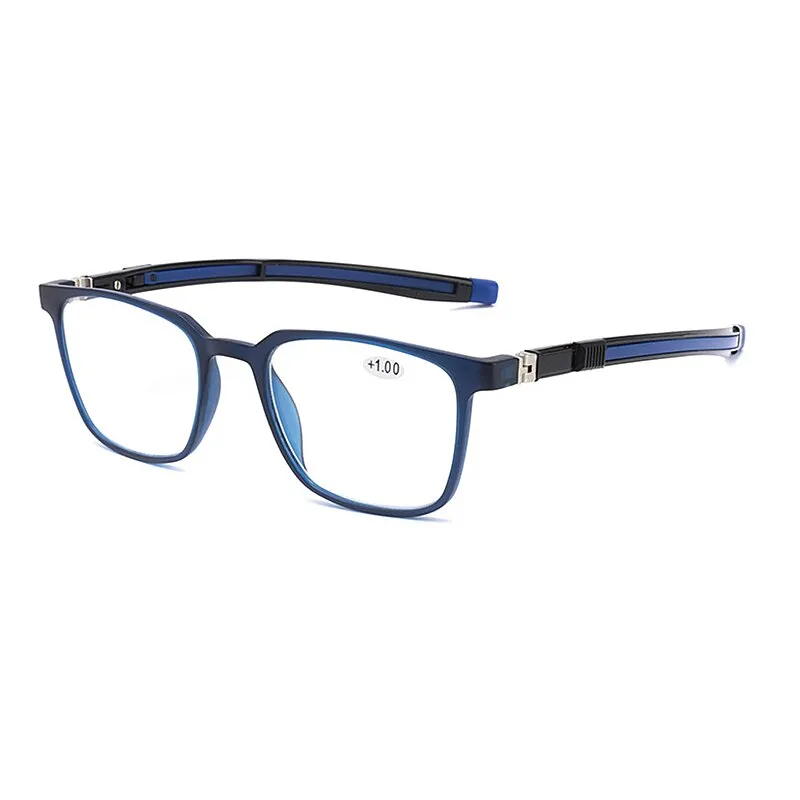 Yimaruili Unisex Full Rim Acrylic Frame Presbyopic Reading Glasses Anti Blue Light Lenses TR809-2