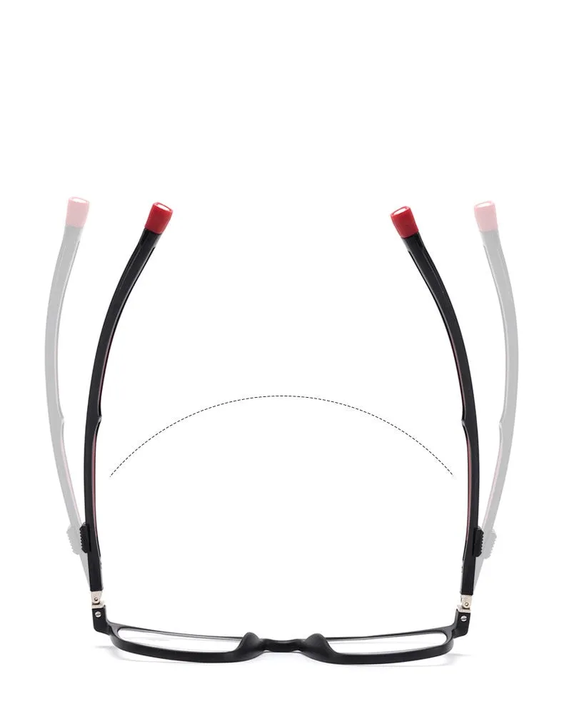 Yimaruili Unisex Full Rim Acrylic Frame Presbyopic Reading Glasses Anti Blue Light Lenses TR809-2
