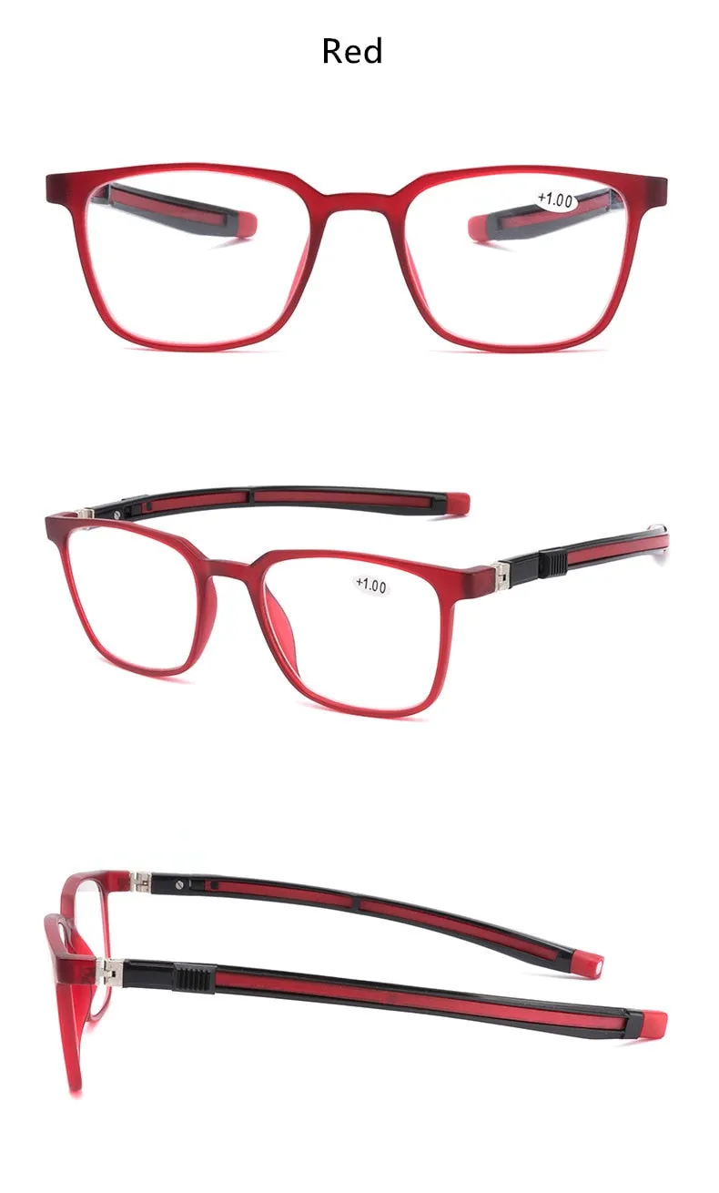 Yimaruili Unisex Full Rim Acrylic Frame Presbyopic Reading Glasses Anti Blue Light Lenses TR809-2
