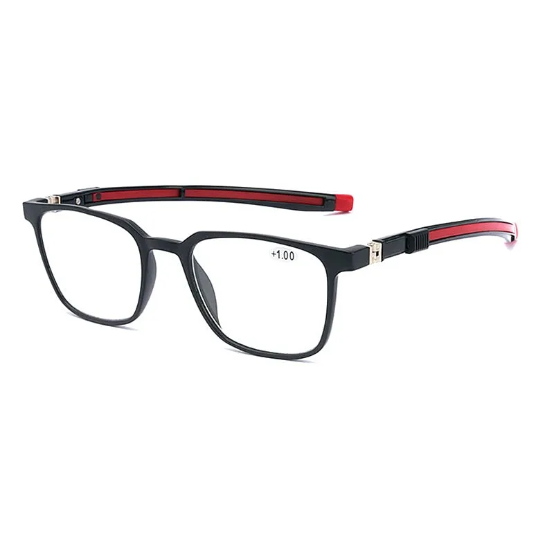 Yimaruili Unisex Full Rim Acrylic Frame Presbyopic Reading Glasses Anti Blue Light Lenses TR809-2
