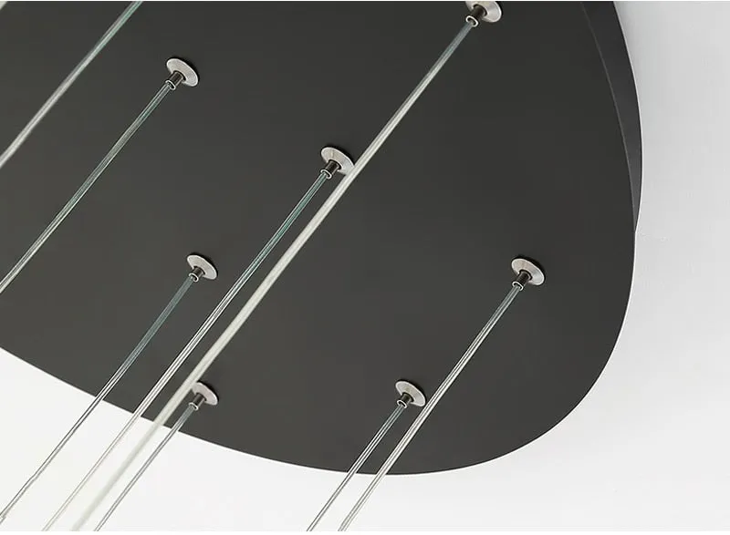 YLK Omishi - Rounded base Luxury modern acrylic chandelier for staircase large
