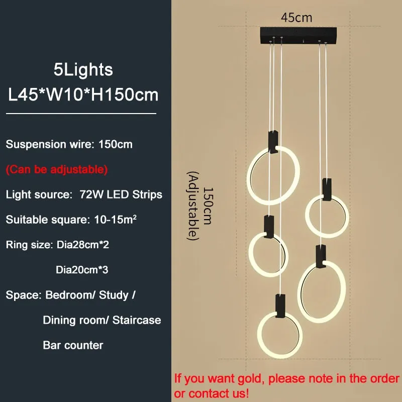 YLK Omishi - Rounded base Luxury modern acrylic chandelier for staircase large