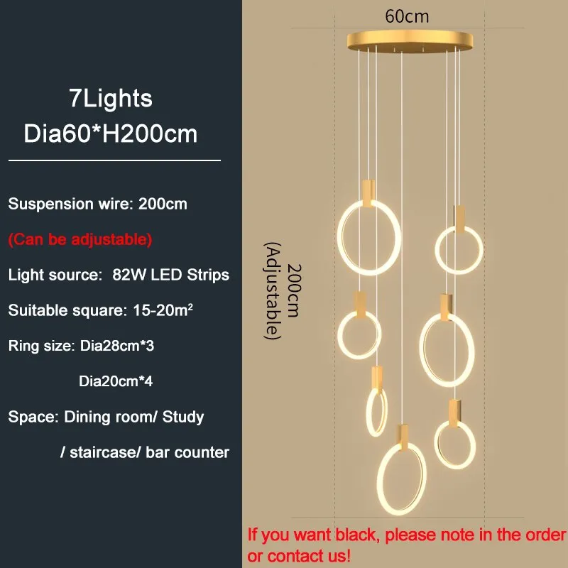 YLK Omishi - Rounded base Luxury modern acrylic chandelier for staircase large