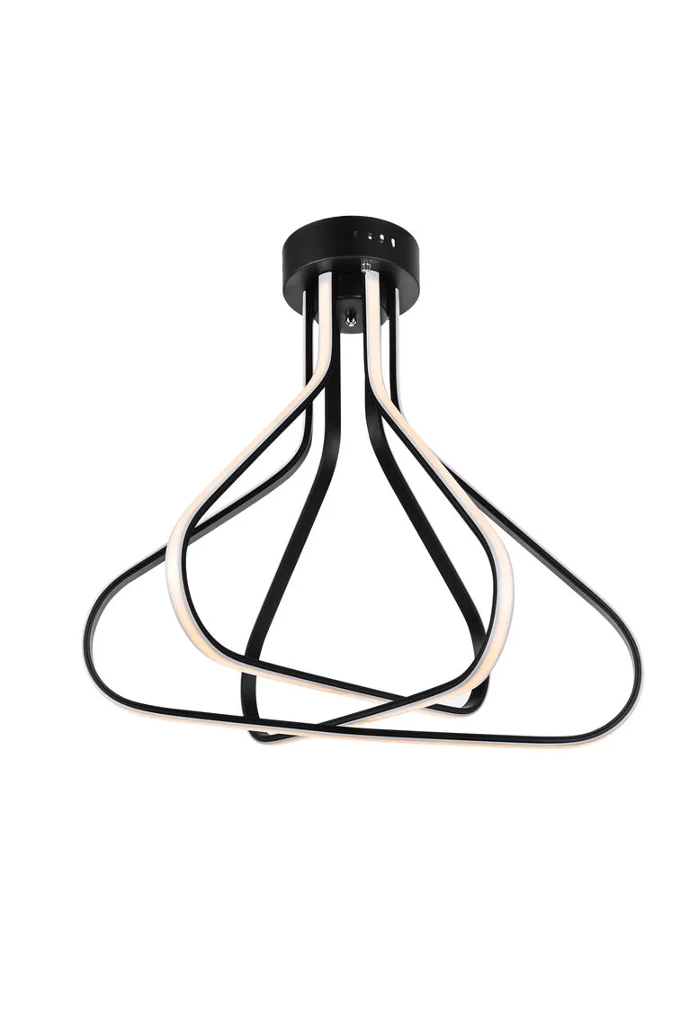 ZC121-5105F26BK - Regency Lighting: Dahlia 3 light in Black Flush mount
